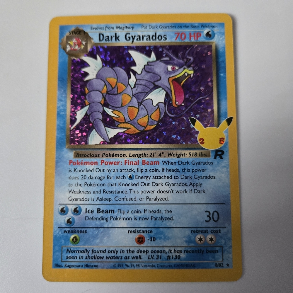 Dark Gyarados #8 Pokemon Celebrations Holo Card